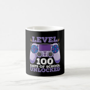 Level 100 Days Of School Unlocked Gamer Gaming Coffee Mug