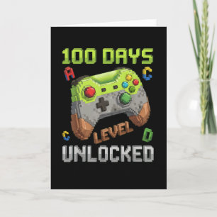 Level 100 Days of School Unlocked Gamer Style Card