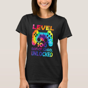 Level 100 Days Of School Unlocked Gamer Video Game T-Shirt