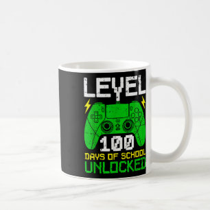 Level 100 Days Of School Unlocked Gaming Boys 100t Coffee Mug