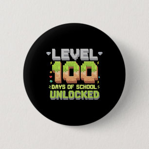 Level 100 Days Of School Unlocked Gaming Pixel 100 Button