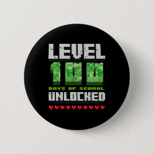 Level 100 Days Of School Unlocked Gaming Pixel 100 Button