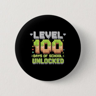 Level 100 Days Of School Unlocked Gaming Pixel 100 Button
