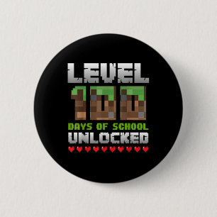 Level 100 Days Of School Unlocked Gaming Pixel 100 Button