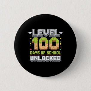 Level 100 Days Of School Unlocked Gaming Pixel 100 Button