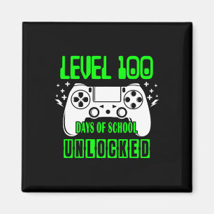 Level 100 Days Of School Unlocked Video Games Boys Magnet