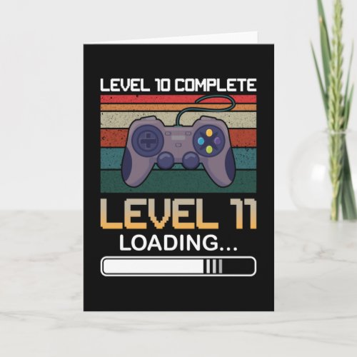 Level 10 Complete Level 11  Birthday Video Game Card