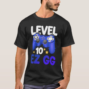 Level 10 EZ GG 10th Gamer Boy Teenager Controller T-Shirt