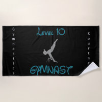 Level 10 Gymnast Beach Towel w / Her Name
