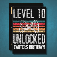 Level 10 Unlocked 10th Birthday Personalized