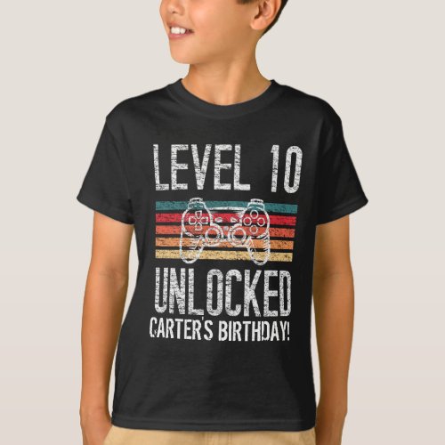 Level 10 Unlocked 10th Birthday T_Shirt