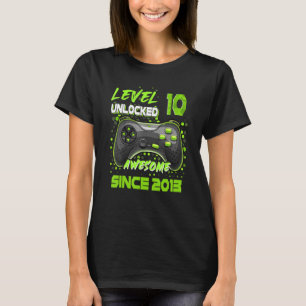 Level 10 Unlocked Awesome 2013 Video Game 10th Bir T-Shirt