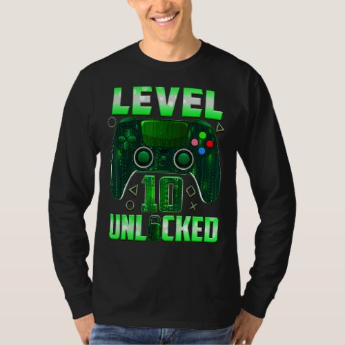 Level 10 Unlocked Awesome Since 2012 10th Birthday T_Shirt