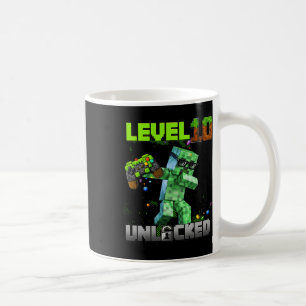 Level 10 Unlocked - Birthday Boy Pixel Gamer 10th  Coffee Mug