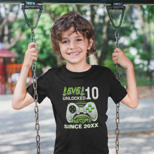 Level 10 Unlocked - Fun Birthday 10 Gamer T-Shirt