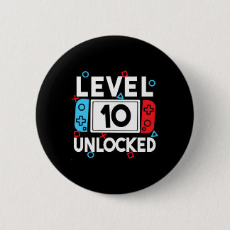 Level 10 Unlocked Gamer 10th Birthday Video Game B Button
