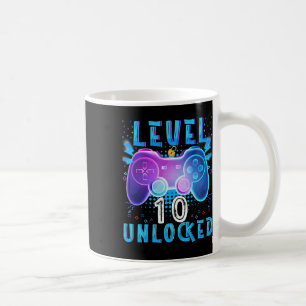 Level 10 Unlocked Video Game 10th Birthday Gamer B Coffee Mug