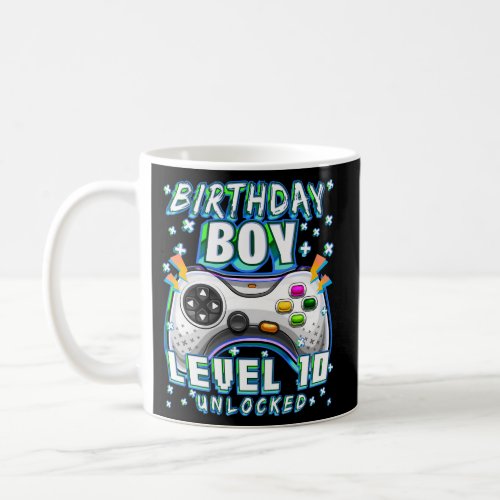 Level 10 Unlocked Video Game 10Th Gamer Coffee Mug