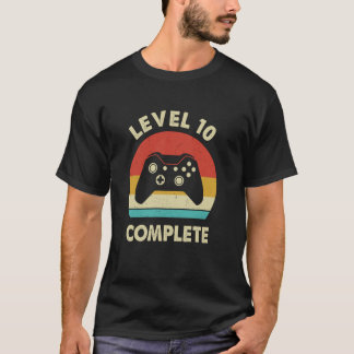 Level 10th Complete Retro 10 Year Wedding Anniver T-Shirt