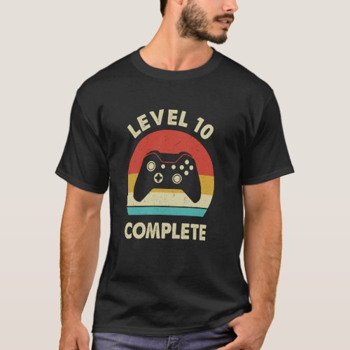 Level 10th Complete  Retro 10 Year Wedding Anniver T-Shirt
