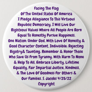 level 10th grade pledge of allegiance button