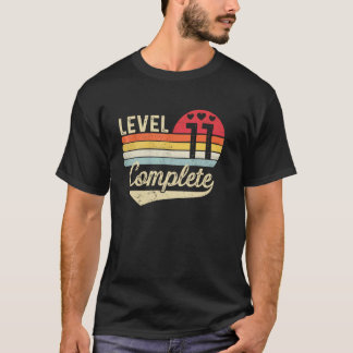 Level 11 Complete 11th Wedding Anniversary 11 Year T-Shirt