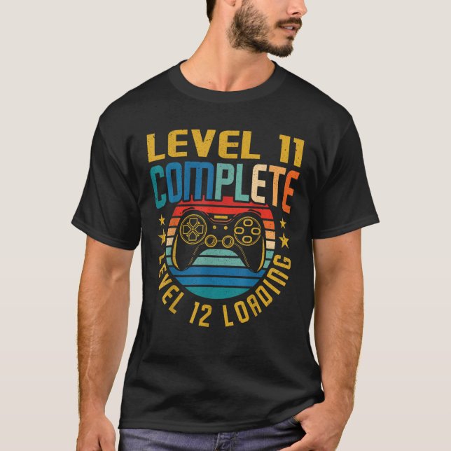 Level 11 Complete Level 12 Loading 11th Birthday V T-Shirt (Front)
