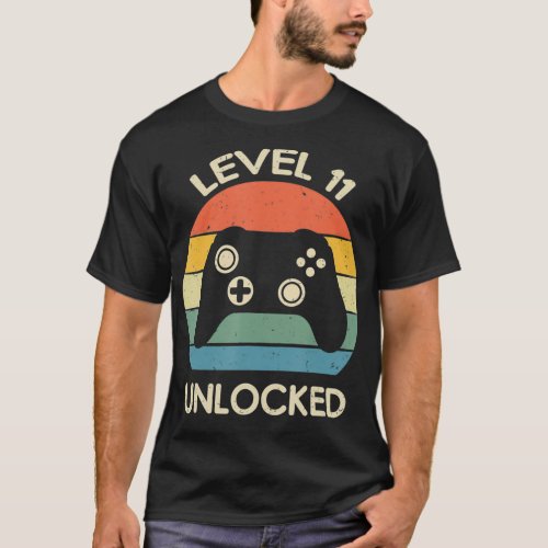 Level 11 Unlocked 11th Gaming Birthday Controller  T_Shirt