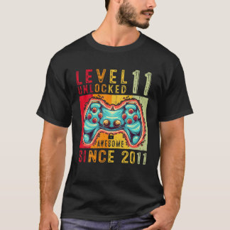 Level 11 Unlocked Awesome 2011 Video Game 11Th Bir T-Shirt