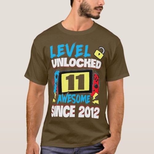 Level 11 Unlocked Awesome 2012 Video Game 11th Bir T_Shirt