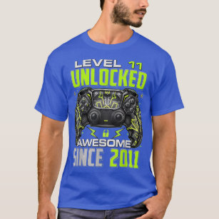 Level 11 Unlocked Awesome Since 2011 11th Birthday T-Shirt