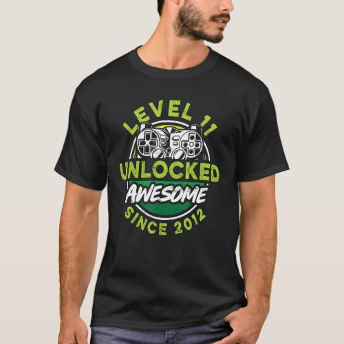 Level 11 Unlocked Awesome Since 2012 Video Game Bi T_Shirt