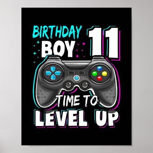 Level 11 Unlocked Awesome Video Game 11th Poster