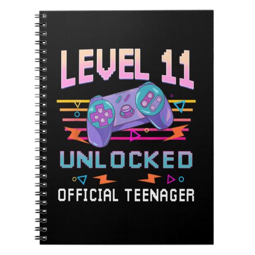 Level 11 Unlocked Official Teenager Video Game 11t Notebook