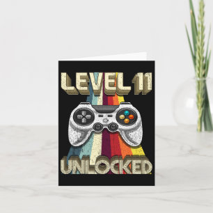 Level 11 Unlocked Retro Video Game 11th Birthday G Card