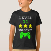 Level 11 unlocked shirt funny birthday boys tshirt