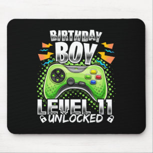Level 11 Unlocked Video Game 11th Birthday Gamer G Mouse Pad