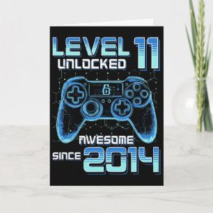 Level 11 Unlocked Video Game Party 11th Birthday G Card
