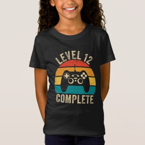 Level 12 Complete Perfect gamer kids gift T_Shirt