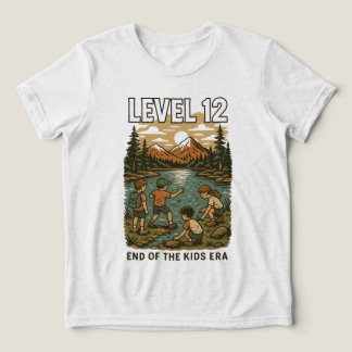 LEVEL 12 End of Kids Era - 12th Birthday Gift Tri-Blend Shirt