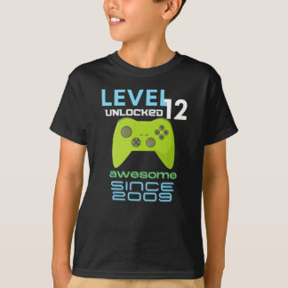 Level 12 Unlocked Awesome 2009 Video Gamer T-Shirt