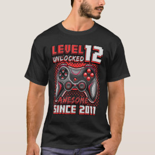 Level 12 Unlocked Awesome 2011 Video Game 12th Bir T-Shirt