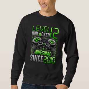 Level 12 Unlocked Awesome Since 2010 12th Birthday Sweatshirt