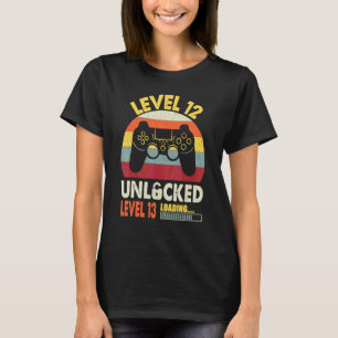 Level 12 Unlocked Level 13 Loading Cute 12th Birth T-Shirt