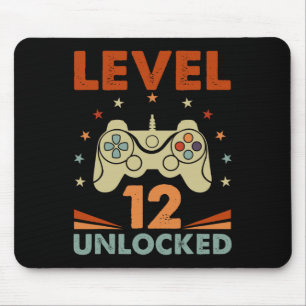 Level 12 Unlocked Video Gamer 12th Birthday 12 Yea Mouse Pad