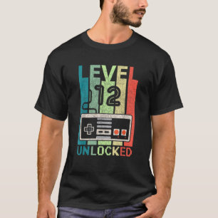 Level 12 Unlocked Video Gamer 12th Birthday Gifts  T-Shirt