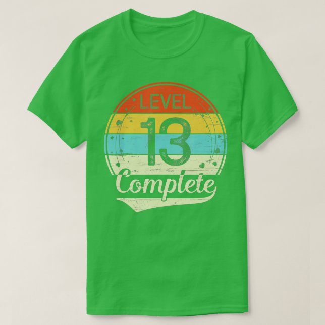 Level 13 Complete 13th Wedding Anniversary Gift Hi T-Shirt (Design Front)
