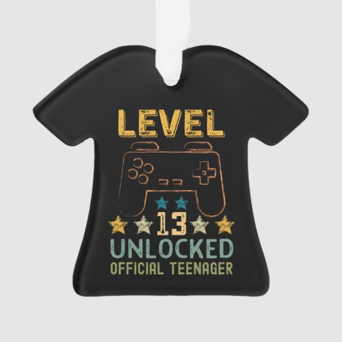 Level 13 unlocked 13th birthday gamers video game ornament