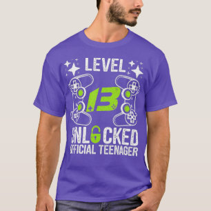Level 13 Unlocked  13th Video  Birthday Gift  (142 T-Shirt