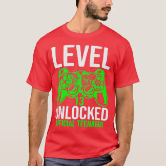 Level 13 Unlocked 13th Video Birthday Gift (61) T-Shirt